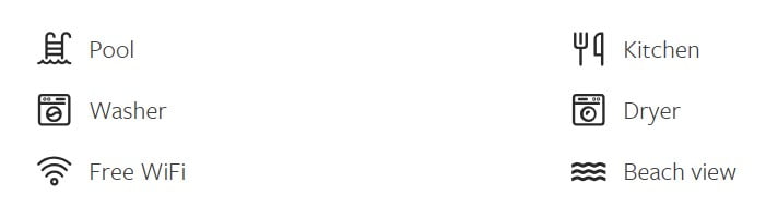 Amenities at Sugar Beach Condominiums St. Croix USVI