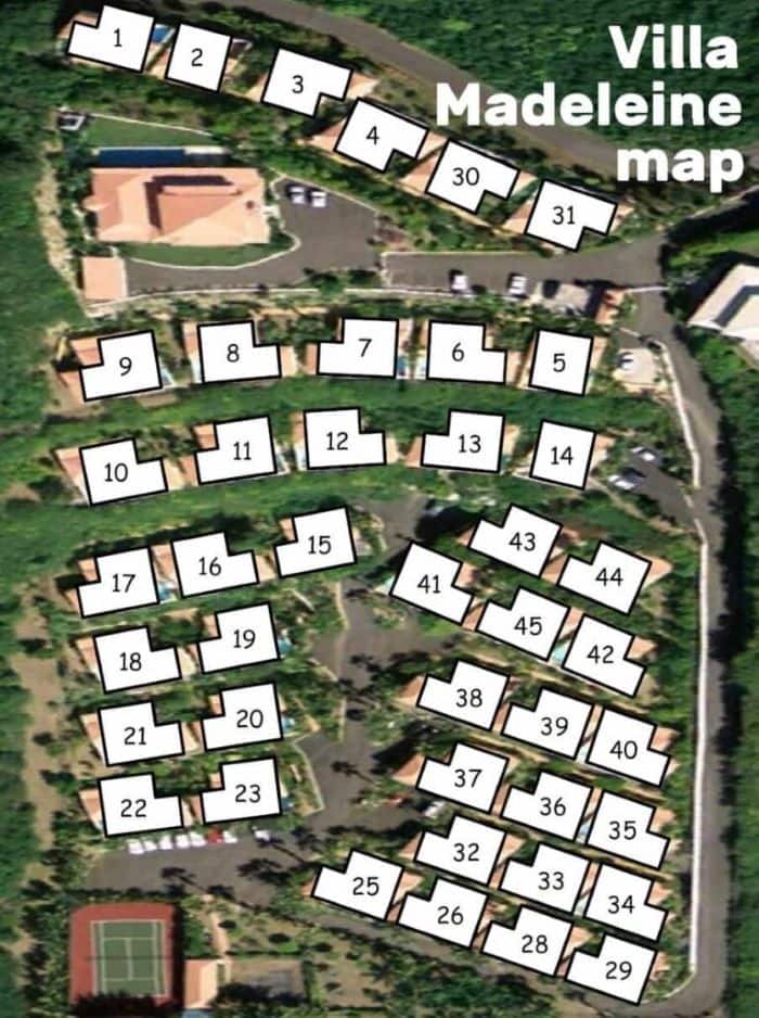 Condo map Villa Madeleine St Croix USVI