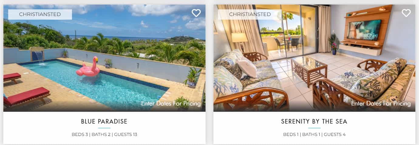 VI Premier Vacation Rentals St Croix property management USVI US Virgin Islands